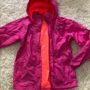 PINK NORTHFACE RAIN JACKET